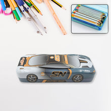 Car Shape Metal Compass Box, Pencil Case for Kids Stationery Compass Box