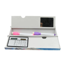 8 in 1 Compass Box, Geometry Box 2 Compartment, Pencil Box with 1 Calculator, 1 Mirror, 2 in 1 Marker Pen