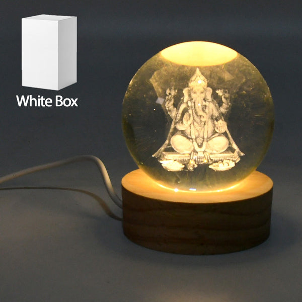 3D Crystal Ball lamps 3D Crystal Ball Night Light (1 Pc)