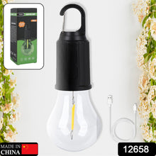 Rechargeable LED Camping Lantern – 3 Modes, Portable with Clip Hook (1 Pc)