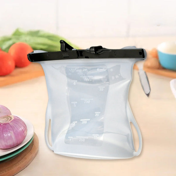 Reusable Silicone Food Storage Bag for Snacks (1 Pc, Leakproof, BPA Free)